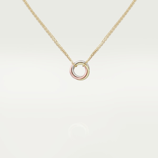 Trinity necklace, mini model  White gold, yellow gold, rose gold