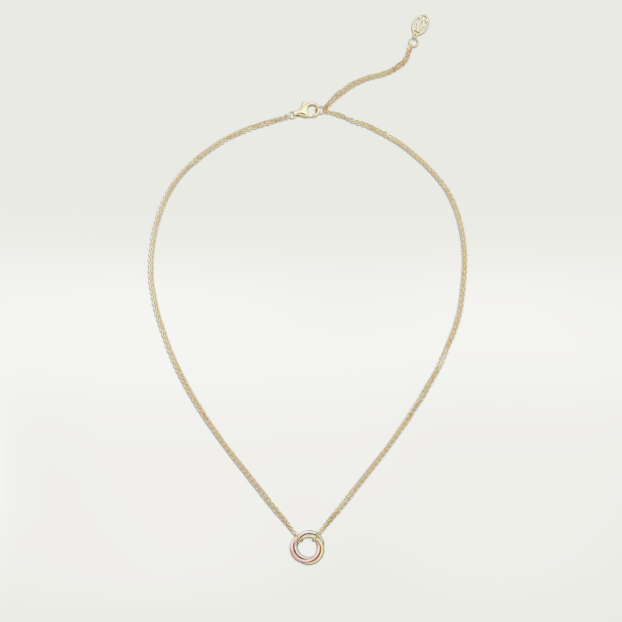 Trinity necklace, mini model White gold, yellow gold, rose gold