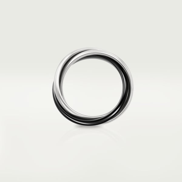 Trinity ring, ceramic, classic model White gold, ceramic