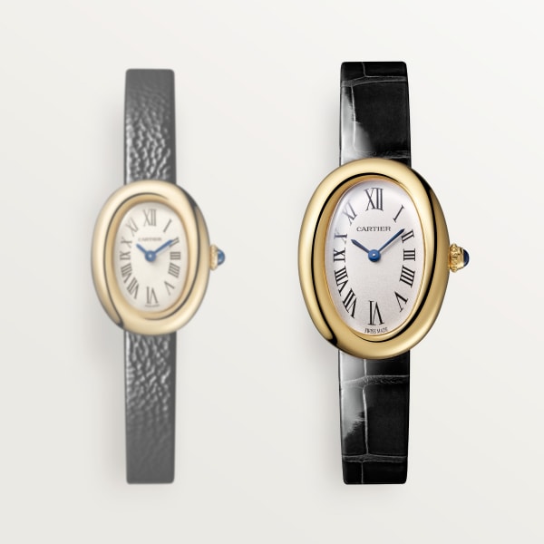 Baignoire watch Small model, quartz movement, yellow gold