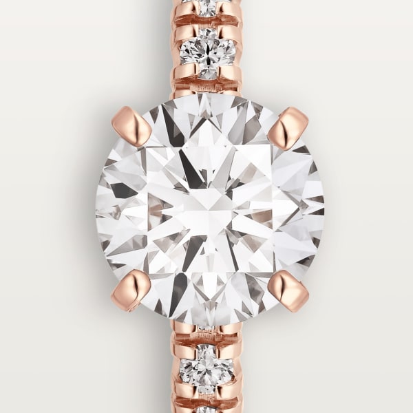 Etincelle de Cartier solitaire, brilliant-cut diamond, paved  Rose gold, diamonds