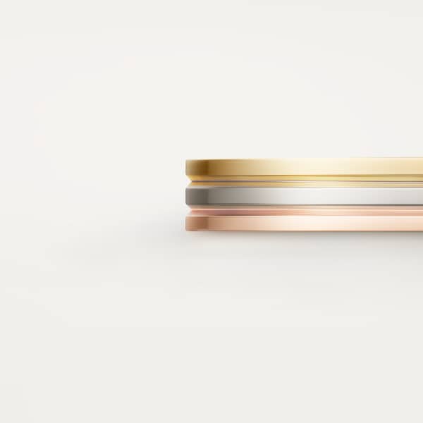Vendome Louis Cartier wedding ring, width 2.5 mm White gold, rose gold, yellow gold