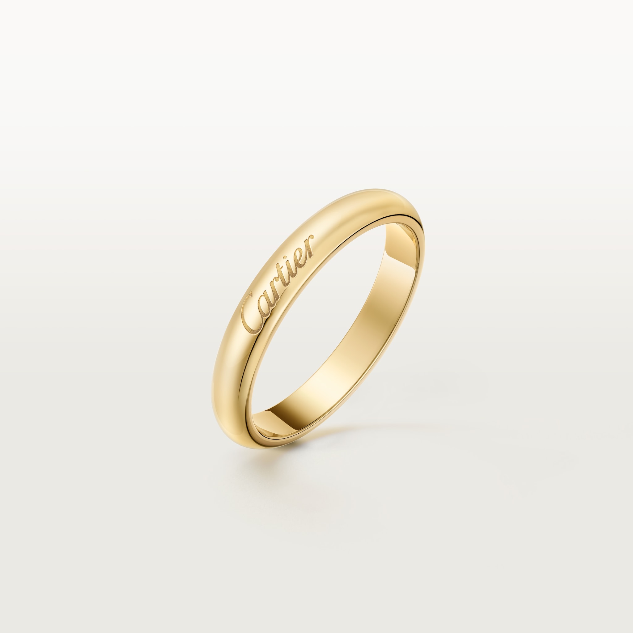 C de Cartier wedding band, 3 mm widthYellow gold