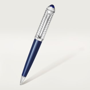 R de Cartier ballpoint pen Embossed metal, composite, palladium finish