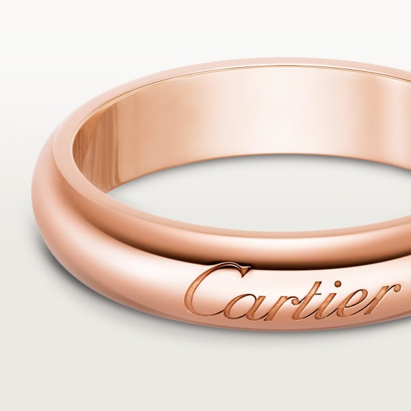 C de Cartier wedding band, 4 mm width Rose gold