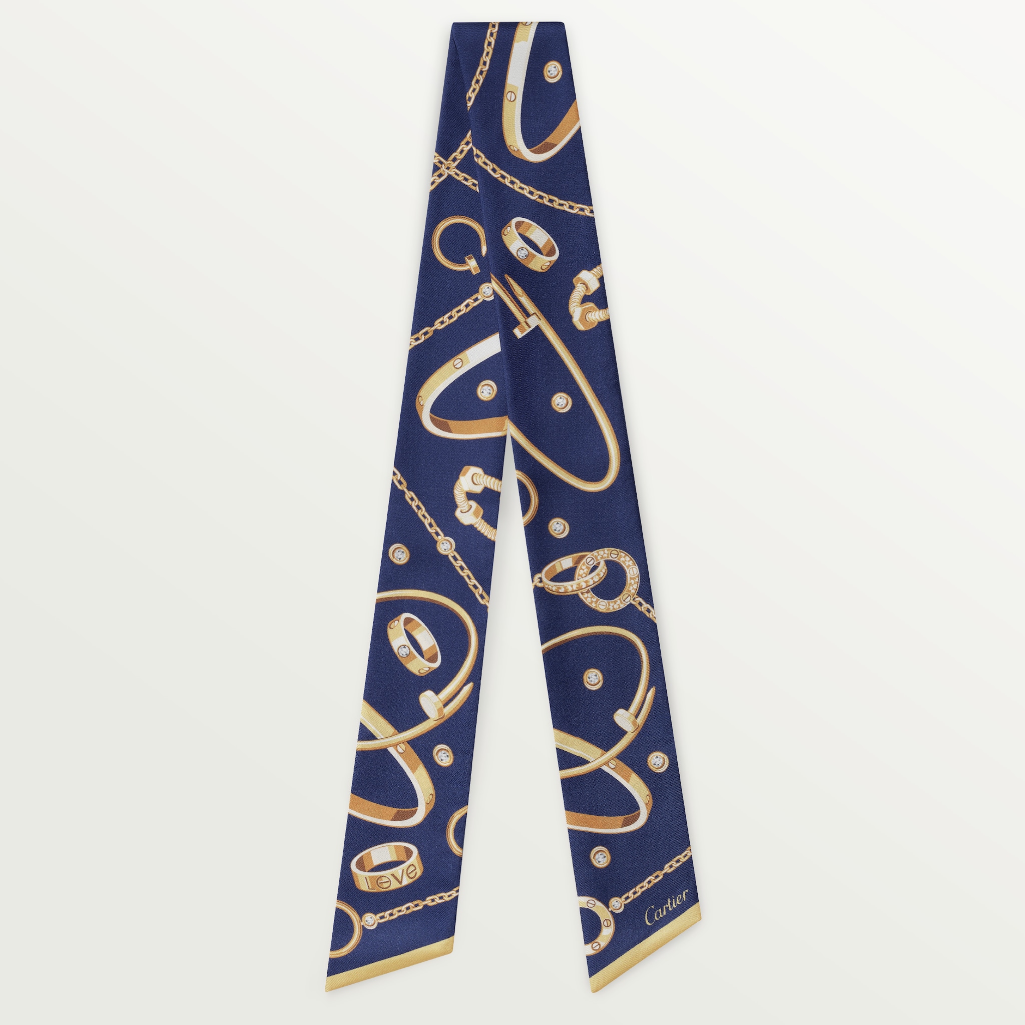 Precious Mundanity BandeauNavy blue silk twill