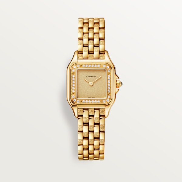 Panthère de Cartier watch Small model, quartz, yellow gold, diamonds