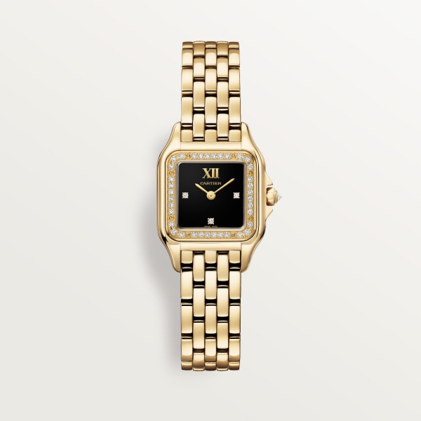 Panthère de Cartier watch, small model Small model, quartz movement, yellow gold, diamonds