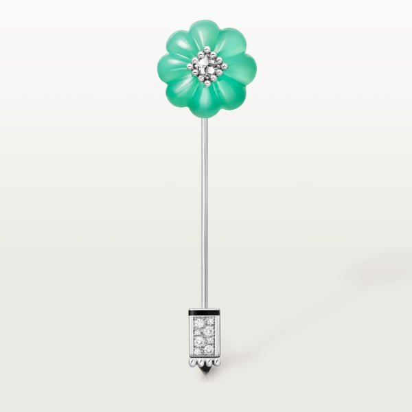 Cartier Libre Tuttitutti pin Rhodium-finish white gold, chrysoprase, onyx, diamonds