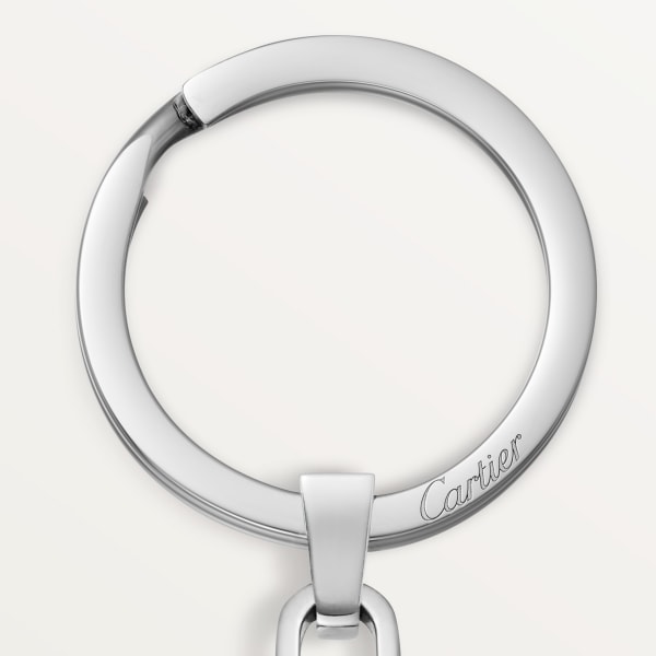 Santos de Cartier keyring Stainless steel and black lacquer