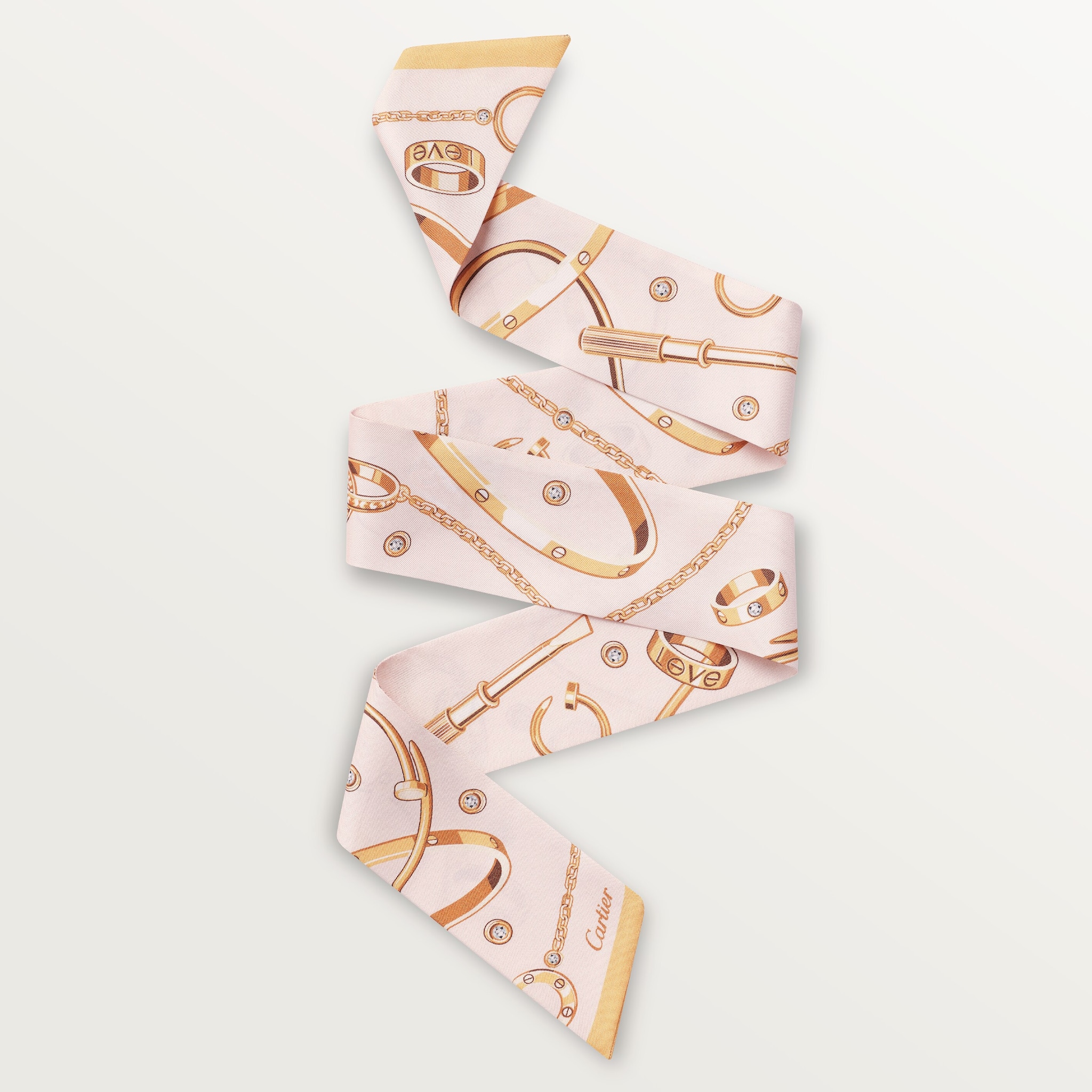 Bandeau, Precious MundanityLight pink silk twill