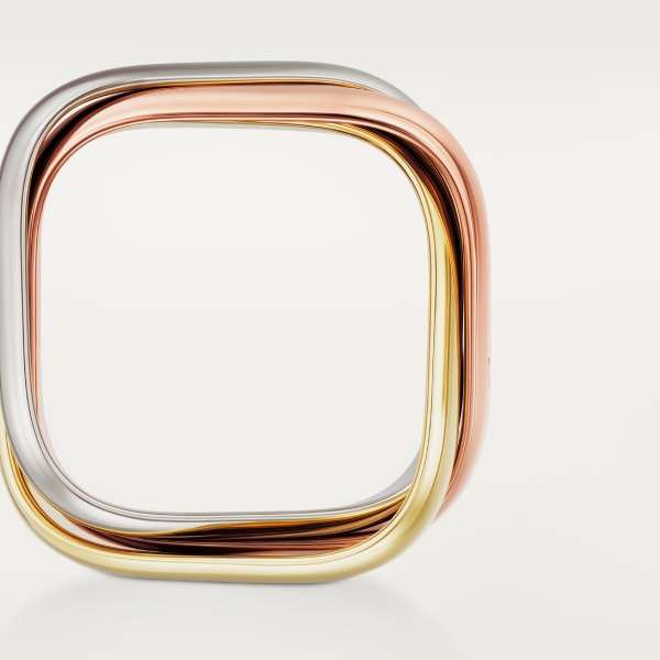 Trinity cushion ring, classic model White gold, yellow gold, rose gold