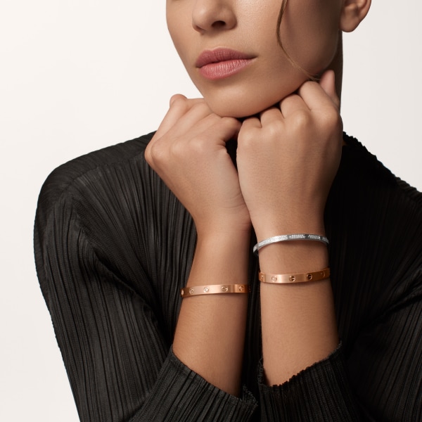 Love bracelet, classic model, brushed  Rose gold, brushed finish
