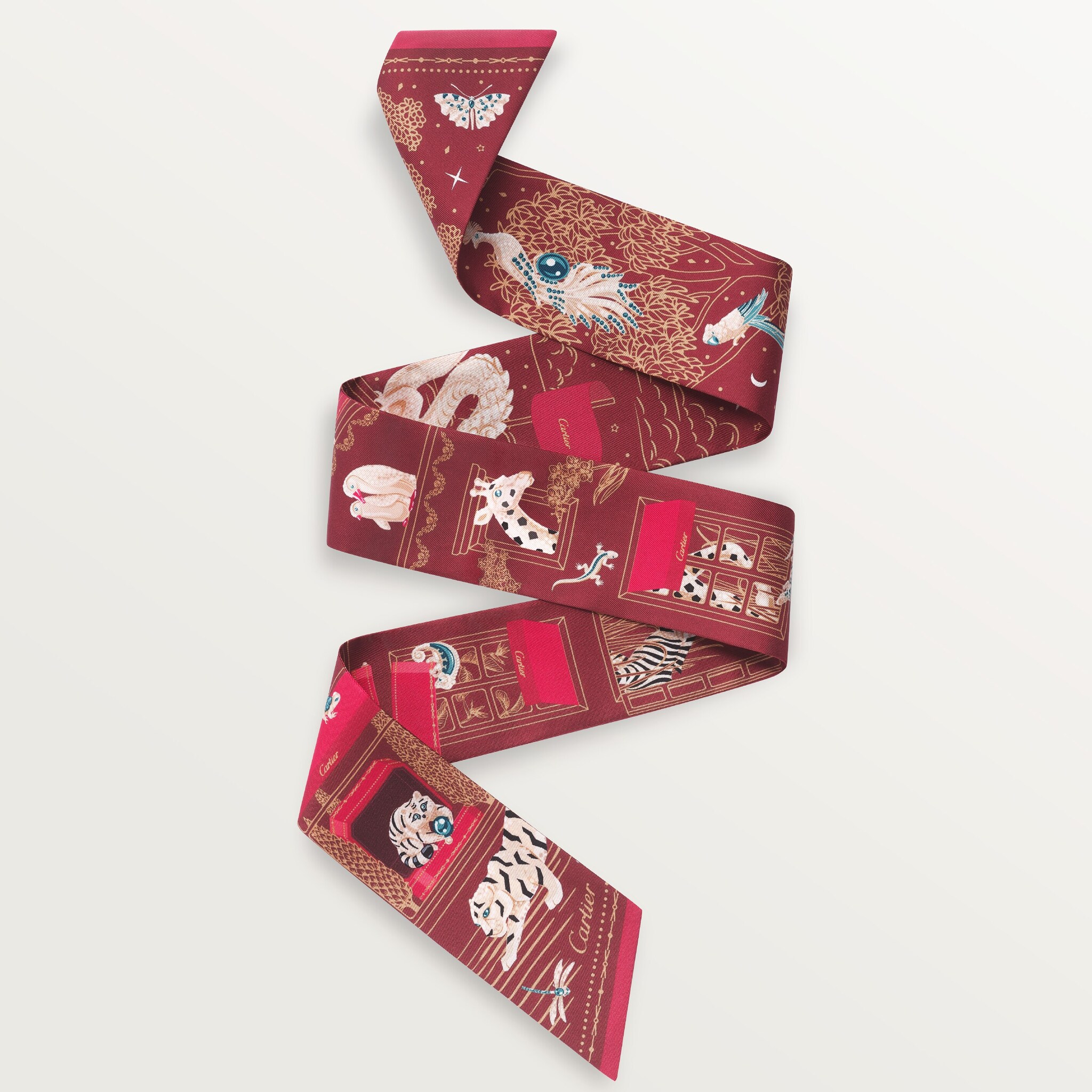 Precious Address bandeauRed silk twill