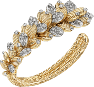 Grain de Café bracelet  Yellow gold, platinum, diamonds