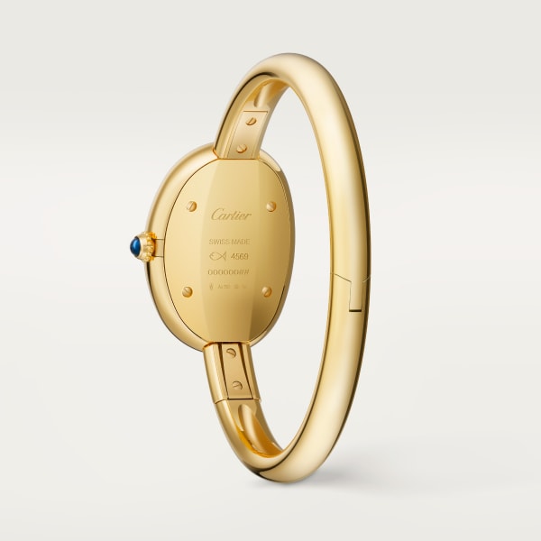 Baignoire watch Small model, size 16, quartz, yellow gold