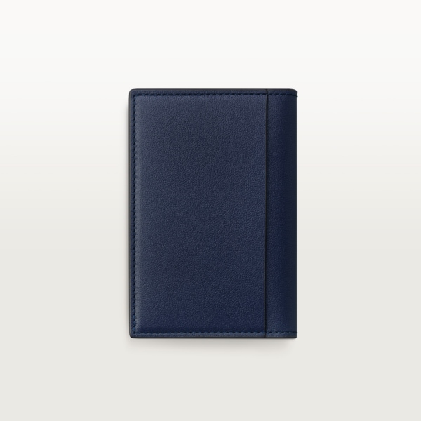 4 credit card holder, Cartier Losange Shadow Navy and sky blue calfskin
