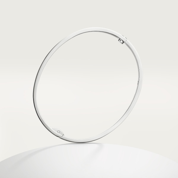Love bracelet, classic model, 10 diamonds, one screw closure White gold, diamonds