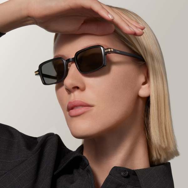 Première de Cartier Sunglasses Black acetate, grey lenses