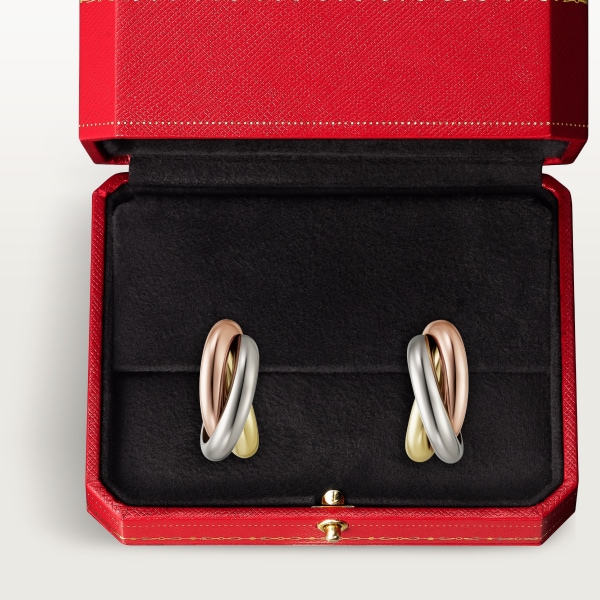 Trinity earrings, classic model White gold, yellow gold, rose gold
