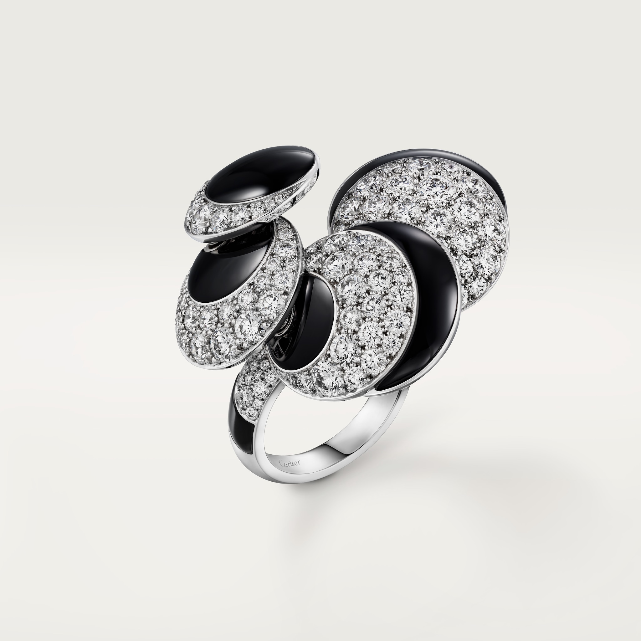 Cartier Libre Polymorph ring, onyx, transformableWhite gold, onyx, diamond