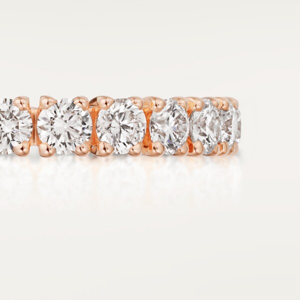 Cartier Destinée结婚戒指 玫瑰金，钻石