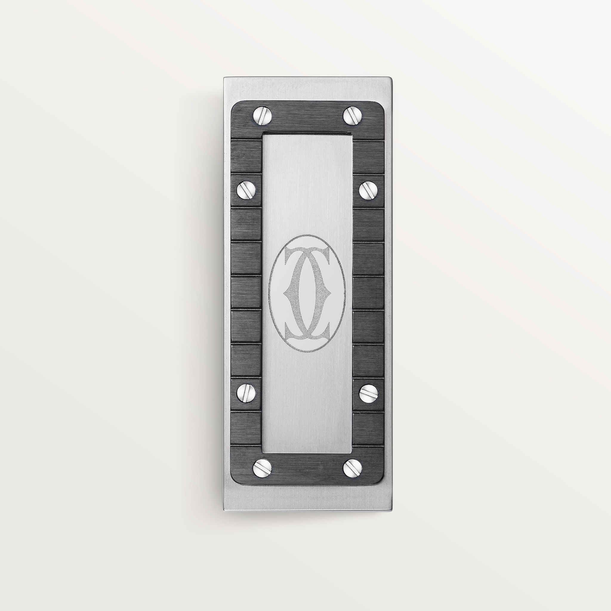 Santos de Cartier money clipStainless steel, striated metal covered with anthracite grey PVD