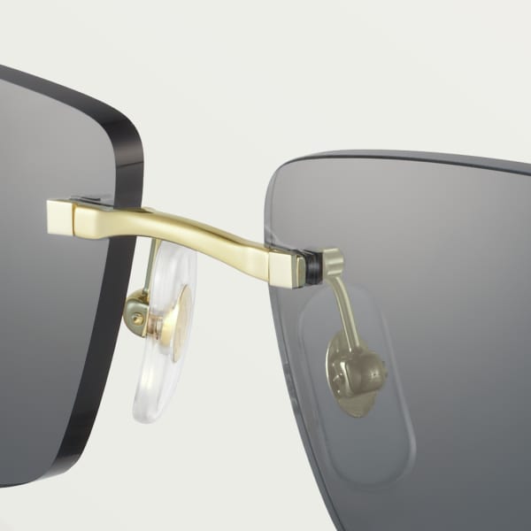 Panthère de Cartier太阳眼镜 抛光镀金饰面金属，灰色镜片
