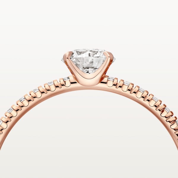 Etincelle de Cartier solitaire, brilliant-cut diamond, paved  Rose gold, diamonds