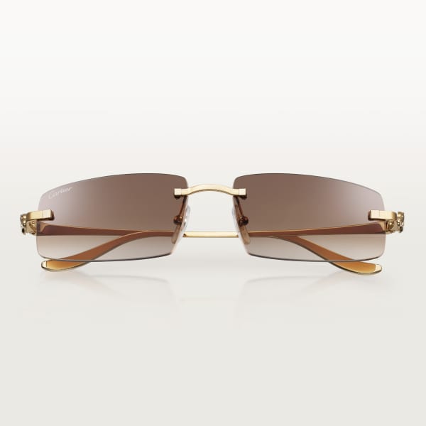 Panthère de Cartier, Sunglasses Smooth golden-finish metal, brown gradient lenses