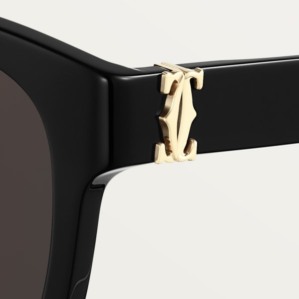 C de Cartier Sunglasses Black composite, grey lenses