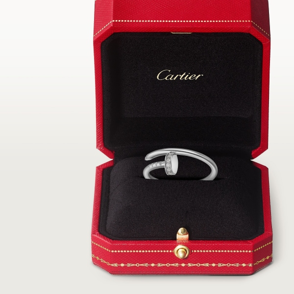 Juste un Clou ring, small model, diamonds White gold, diamonds