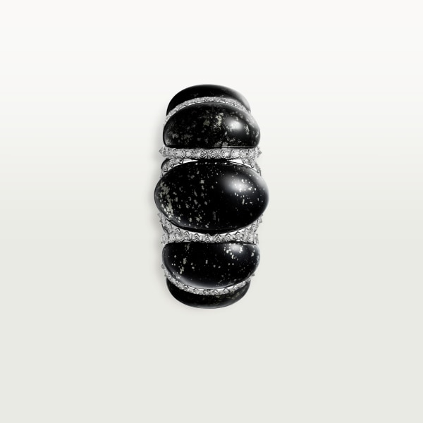Cartier Libre Tressage ring, metaquartzite, diamonds Platinum 950/1000, metaquartzites