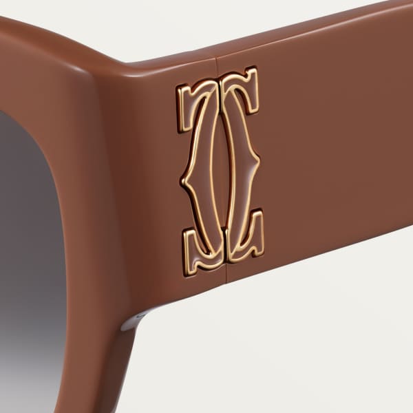C de Cartier Sunglasses Caramel acetate, grey lenses