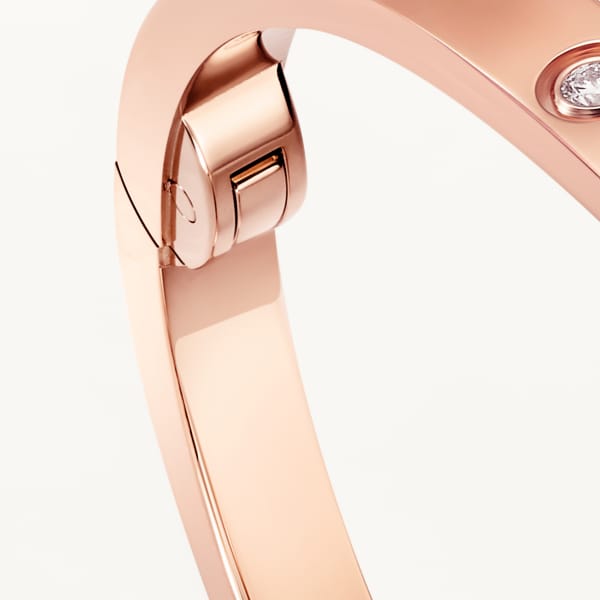 Love bracelet, small model, 10 diamonds Rose gold, diamonds