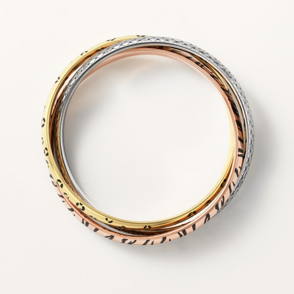 Trinity bracelet, lacquer, diamonds Yellow gold, rose gold, white gold, lacquer, diamonds
