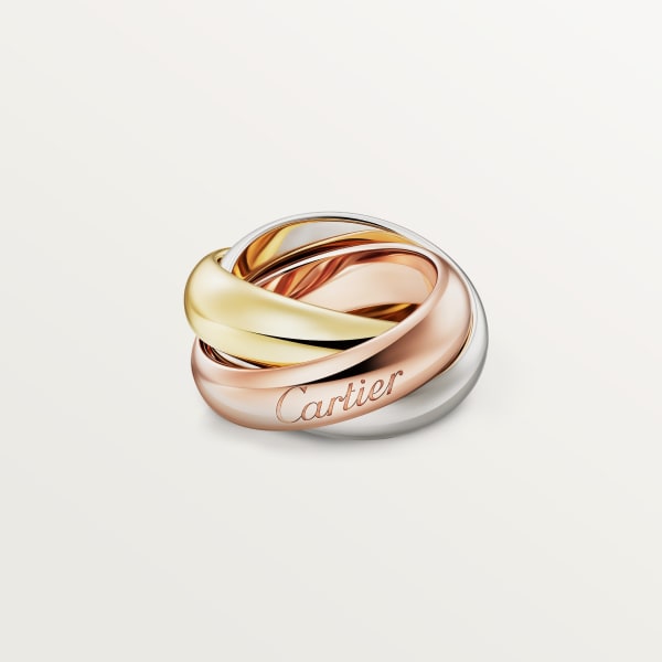 Trinity ring, extra-large model White gold, yellow gold, rose gold