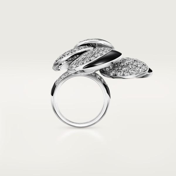 Cartier Libre Polymorph ring, onyx, transformable White gold, onyx, diamond