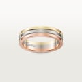 Vendome Louis Cartier wedding ring, width 4.8 mm White gold, yellow gold, rose gold