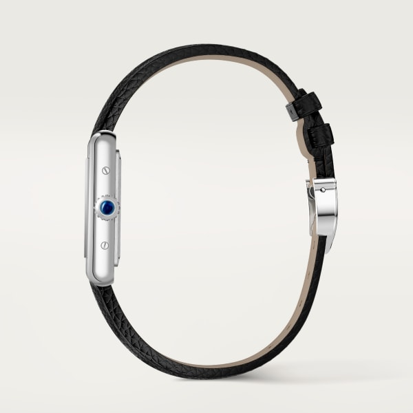 Tank Must SolarBeat™ watch Small model, SolarBeat™ photovoltaic movement, steel, calfskin strap