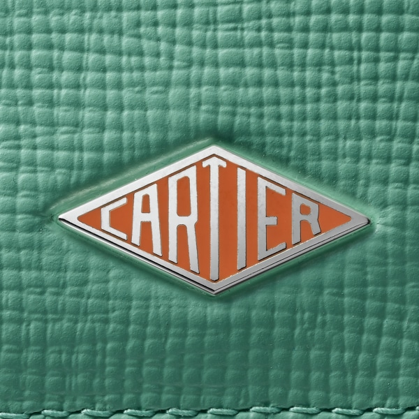 CARTIER LOSANGE系列双层卡片夹 黄翡翠绿色粒纹小牛皮