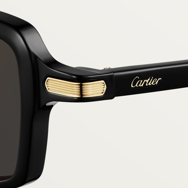 Première de Cartier Sunglasses Black acetate, grey lenses