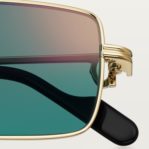 Panthère de Cartier, Sunglasses Smooth golden-finish metal, green lenses