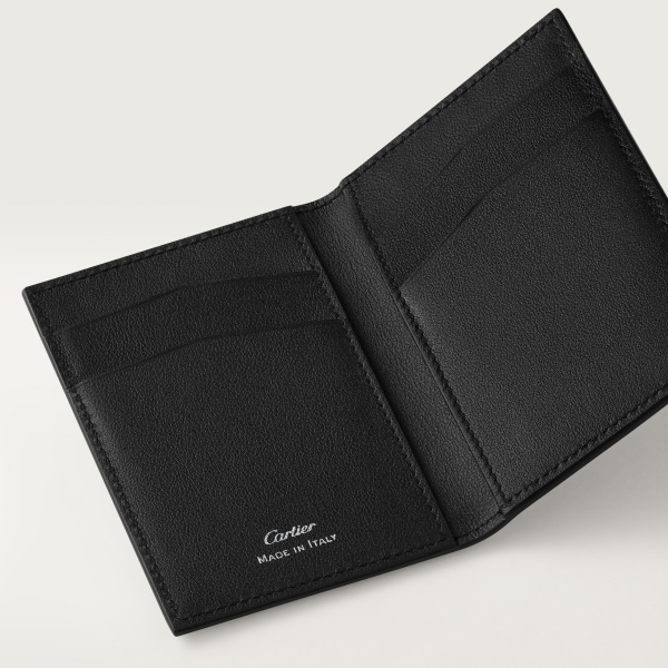 Four-credit card holder, Cartier Losange Shadow Black and anthracite calfskin