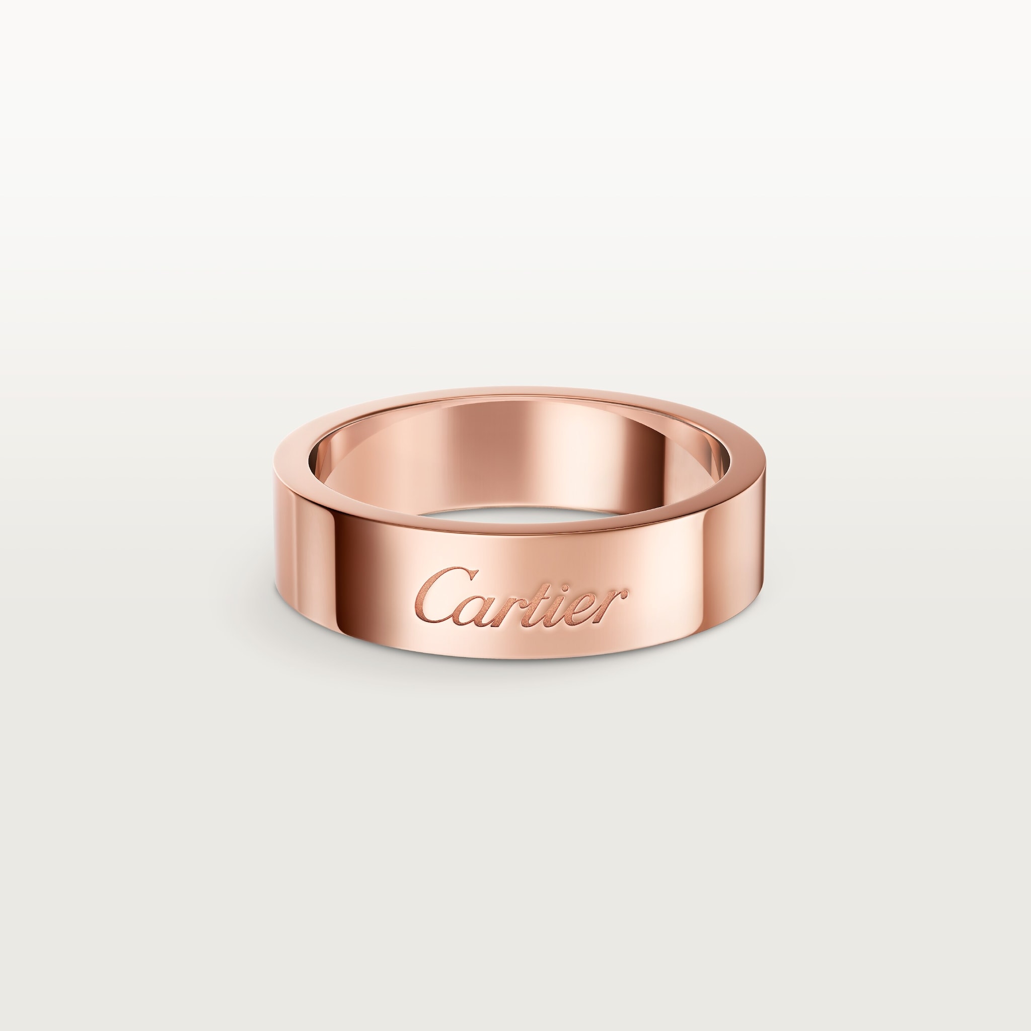 C de Cartier wedding ring, 5 mm widthRose gold
