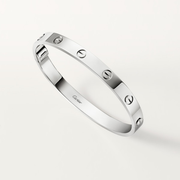 Love bracelet, classic model, one screw closure White gold