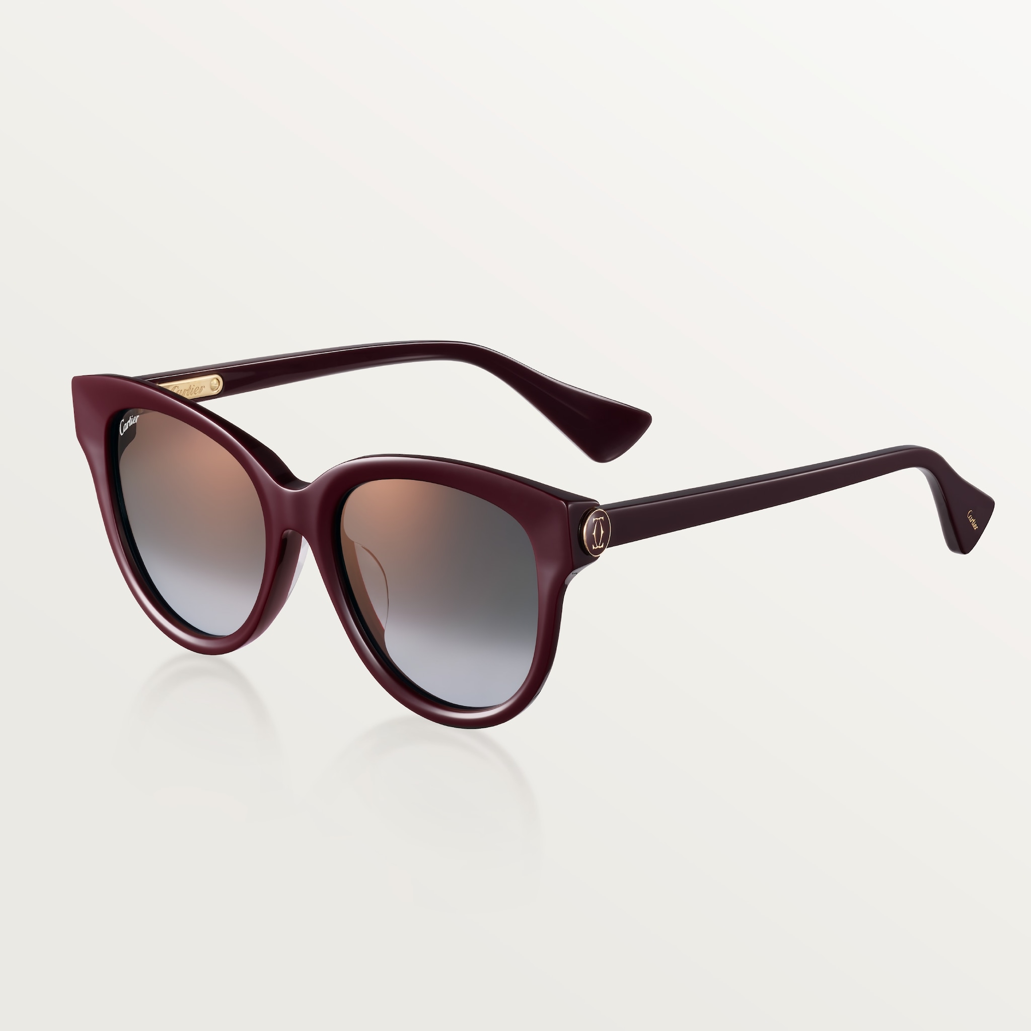 C de Cartier, SunglassesBurgundy acetate, grey lenses