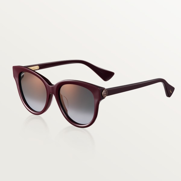 C de Cartier, Sunglasses Burgundy acetate, grey lenses
