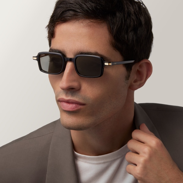 Première de Cartier Sunglasses Black acetate, grey lenses