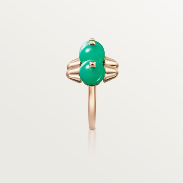 Clash de Cartier ring, chrysoprase, extra-large model  Rose gold, chrysoprase